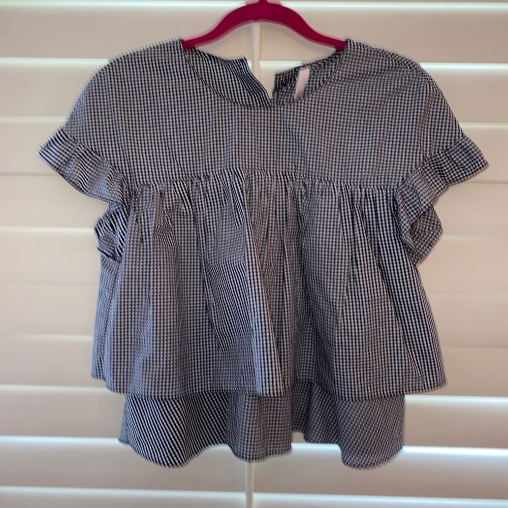 Zara Gingham Blouse
